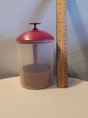 Pickle and Olive Saver With Red Lid and Basket